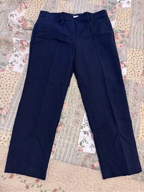 LOFT Navy Blue Straight Leg Dress Pants